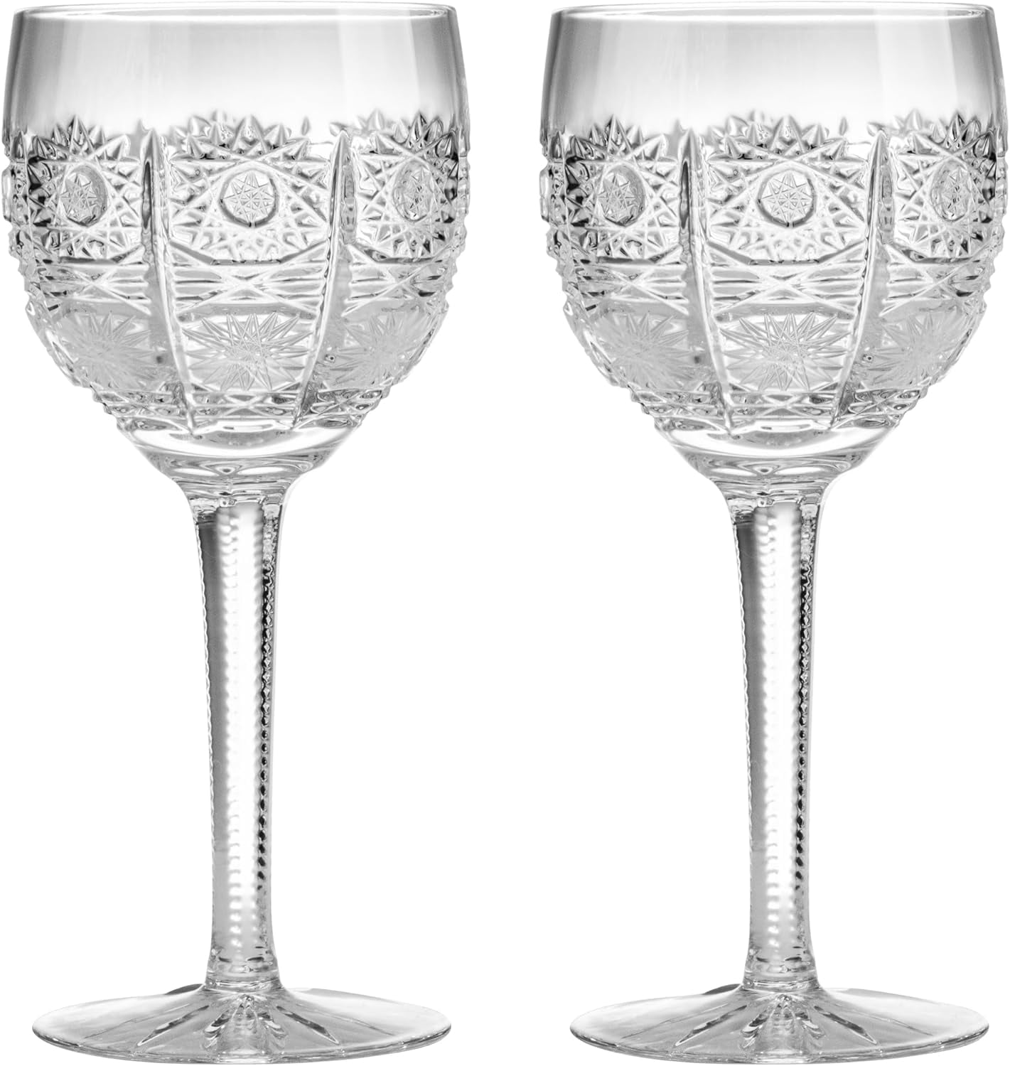 Baudilio 7oz Clear Crystal Wine Glass Set of 2