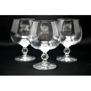 Set of 4 Bohemia Czech Crystal Glasses Tumblers Water Whiskey Cognac  10oz/320ml