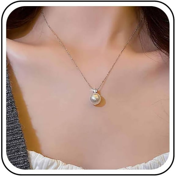 Bohemian Crystal Pearl Choker Necklace White Pearl Pendant Necklace Cz Rhinestone Dot Collar Necklace Wedding Pearl Necklace Jewelry for Women