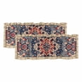 thumbnail image 1 of Bohemian Curtain Valances for Windows, Kitchen Valance Window Treatments Panel 2 Pack, Blue Retro Boho Ethnic Farmhouse Colorful Rod Pocket Short Curtains for Bathroom Bedroom 42 x 12 Inch, 1 of 8