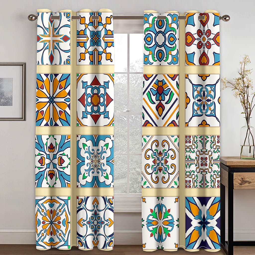 Bohemian Curtains for African Spanish Women's Bedroom Living Room ...
