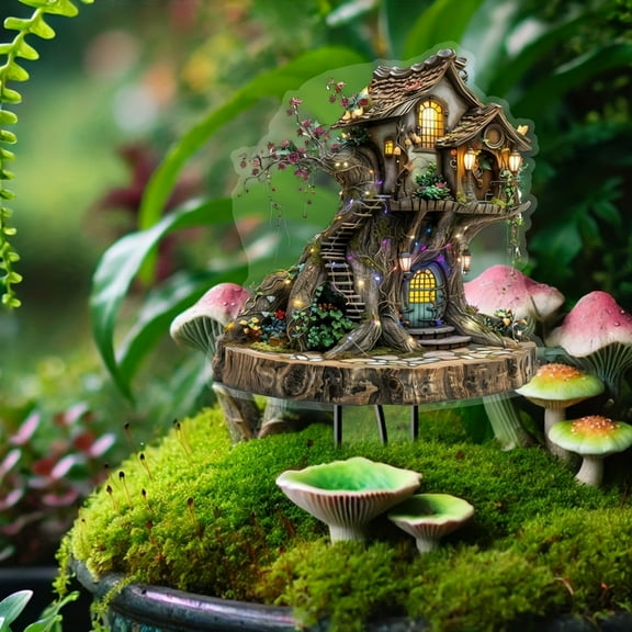 Bohemian Decorative Garden Pile, Outdoor Art Multifunctional Courtyard Ground Plug, Unique Bohemian Style, Weather-Resistant Material, Easy Installation, Decorative Signpost for Garden, Yard