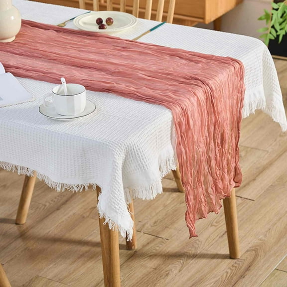 Bohemian Crease Cloth Table Flag European Dough Woven Fabric for Wedding Party Decoration Table Runner