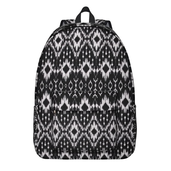 Bohemian Design Backpack Unisex, Spacious Boho Bookbag with Front Zipper Pocket, Durable Daypack for College, High School, Work, Travel, Vacation, Excellent Gift