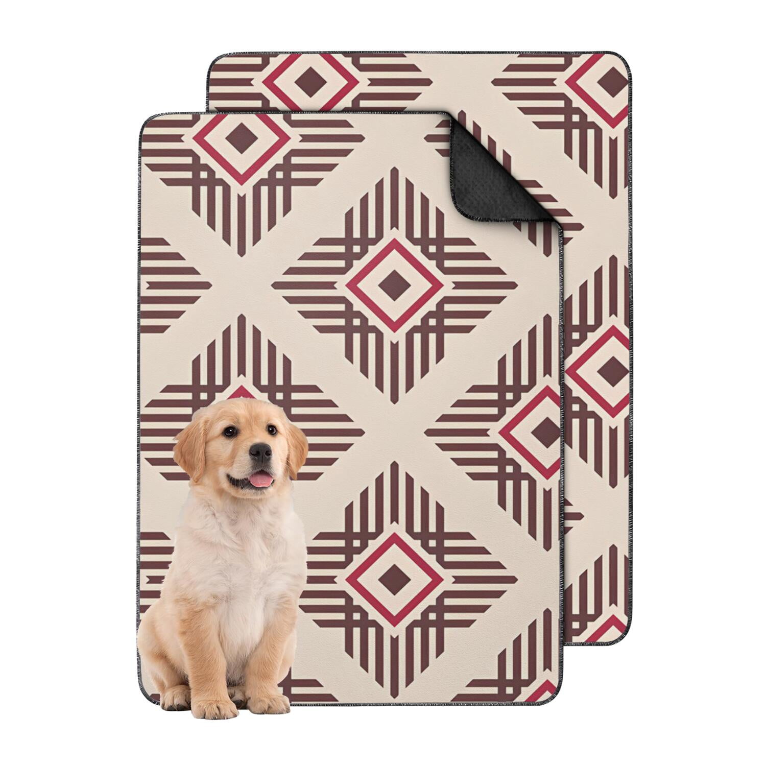 Image showcasing Bohemian Design Dog Crate Liner Washable, 24x36 Inch Reusable ...