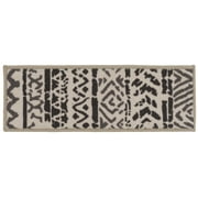 Bohemian Design Geometric Non-Slip Stair Treads (Set of 4) 8.6" x 26" Cream