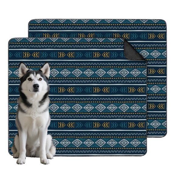Bohemian Design House Training Pad Washable, 35x41 Inch Reusable Pet Mat with Grip-Tight Backing, Absorbent Dog Pee Pad for Crate Use and Tile Floors