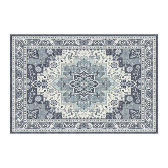 Bohemian Doormat 24x36 - Vintage Watercolor Rug, Non-Slip Washable Entryway Mat for Kitchen, Living Room, Bathroom, Absorbent Floor Decor