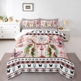 thumbnail image 1 of Bohemian Dream Catcher King Comforter Set Women Ombre Red Bedding Set King,Boho Aztec Stripe Bedding Comforter Sets Chic Butterfly Duvet Set,Abstract Aesthetic Quilted Comforter, 1 of 7