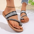 thumbnail image 1 of Bohemian Dress Sandals Womens Casual Flats Sandals Comfortable Ankle Strap Summer Boho Thong Sandals Black 6, 1 of 7