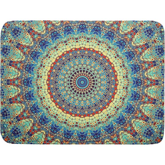 Bohemian Drying Mats for Kitchen Counter 18×24 Inch Boho Mandala Ethnic Large Drying Mat for Dishes Microfiber Farmhouse Dish Rack Mat Drainer Pad Washable Absorbent Dry Mat