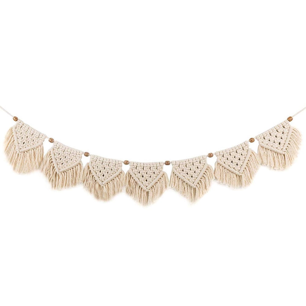Bohemian Elegance In Your Home, Hand Woven Macrame Wall Hanging With Pure Cotton Cords And A Unique Pattern