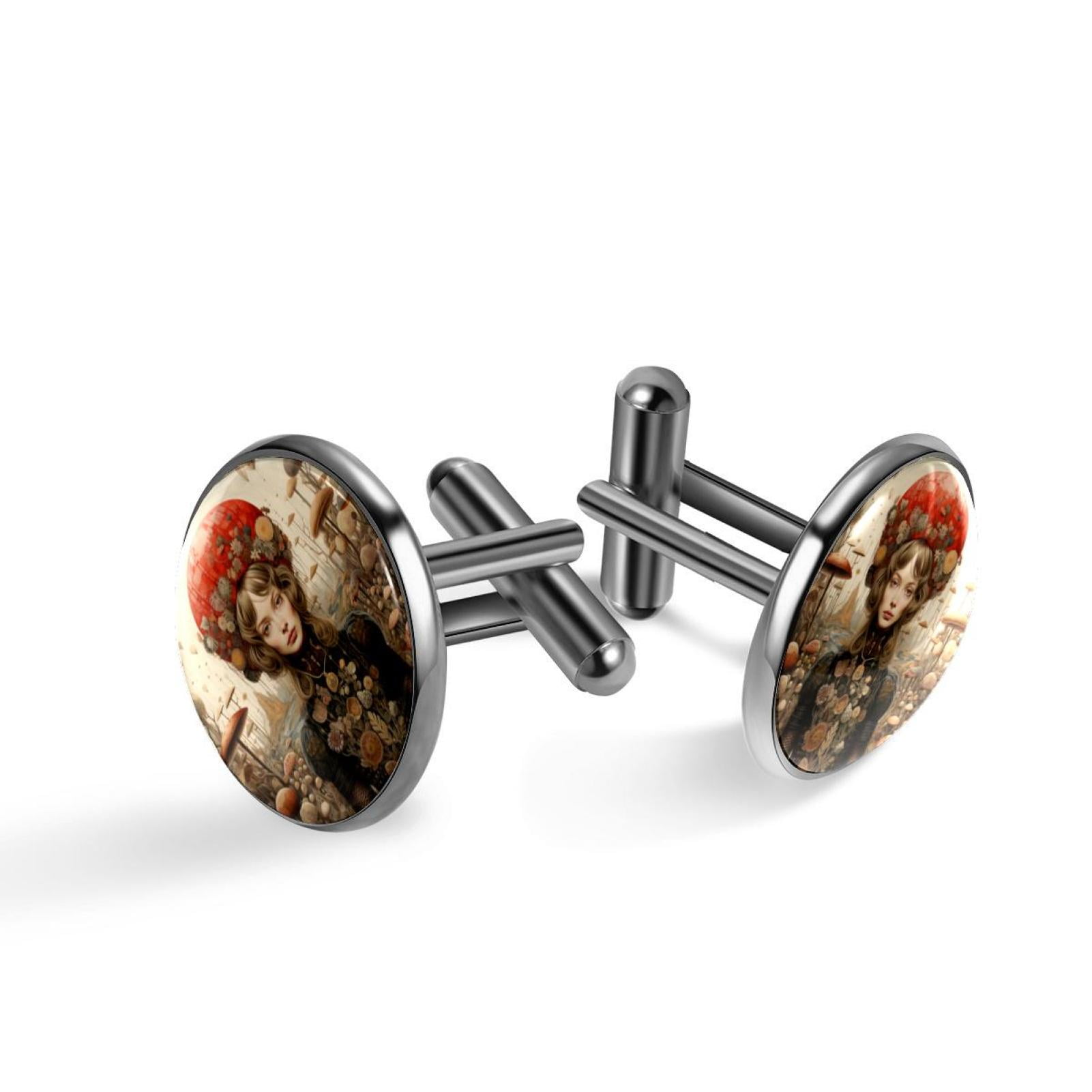 Bohemian Elegant Stainless Steel Cufflink Set for Formal Attire, Made ...