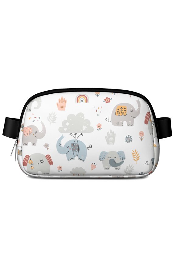 Bohemian Elephant Fanny Pack for Women – Mandala Waist Bag with Vintage Tribal Style, Adjustable Strap, and Practical Zippered Compartments