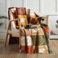 thumbnail image 1 of Bohemian Elephant Throw Blankets, Bohe Soft Fleece Cozy Blankets Couch Bed Decor, Warm Fuzzy Flannel Blanket for Adults Women 50x60 Inches, 1 of 6