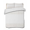 Bohemian Ethnic 3 Pieces Quilt Set, 1 Quilt with 2 Shams, Brown Lines ...