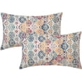 thumbnail image 1 of Bohemian Ethnic Boho Lumbar Pillow Covers 12X20 in Teal Red Orange Blue Carpet Vintage Decorative Couch Pillow Cases with Zipper Set of 2 Home Decor for Living Room Bedroom Bed Cushion Outdoor, 1 of 6