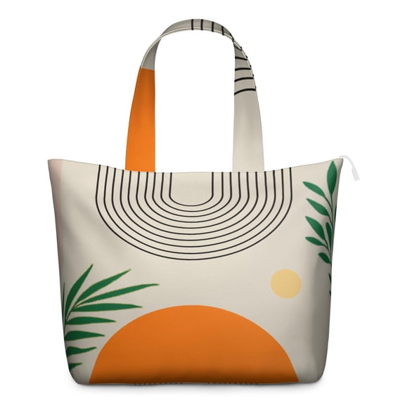 Bohemian Ethnic Overnight Bag for Women, Abstract Artistic Travel Tote with Vintage Touch, Large Duffel for Yoga, Beach, Business