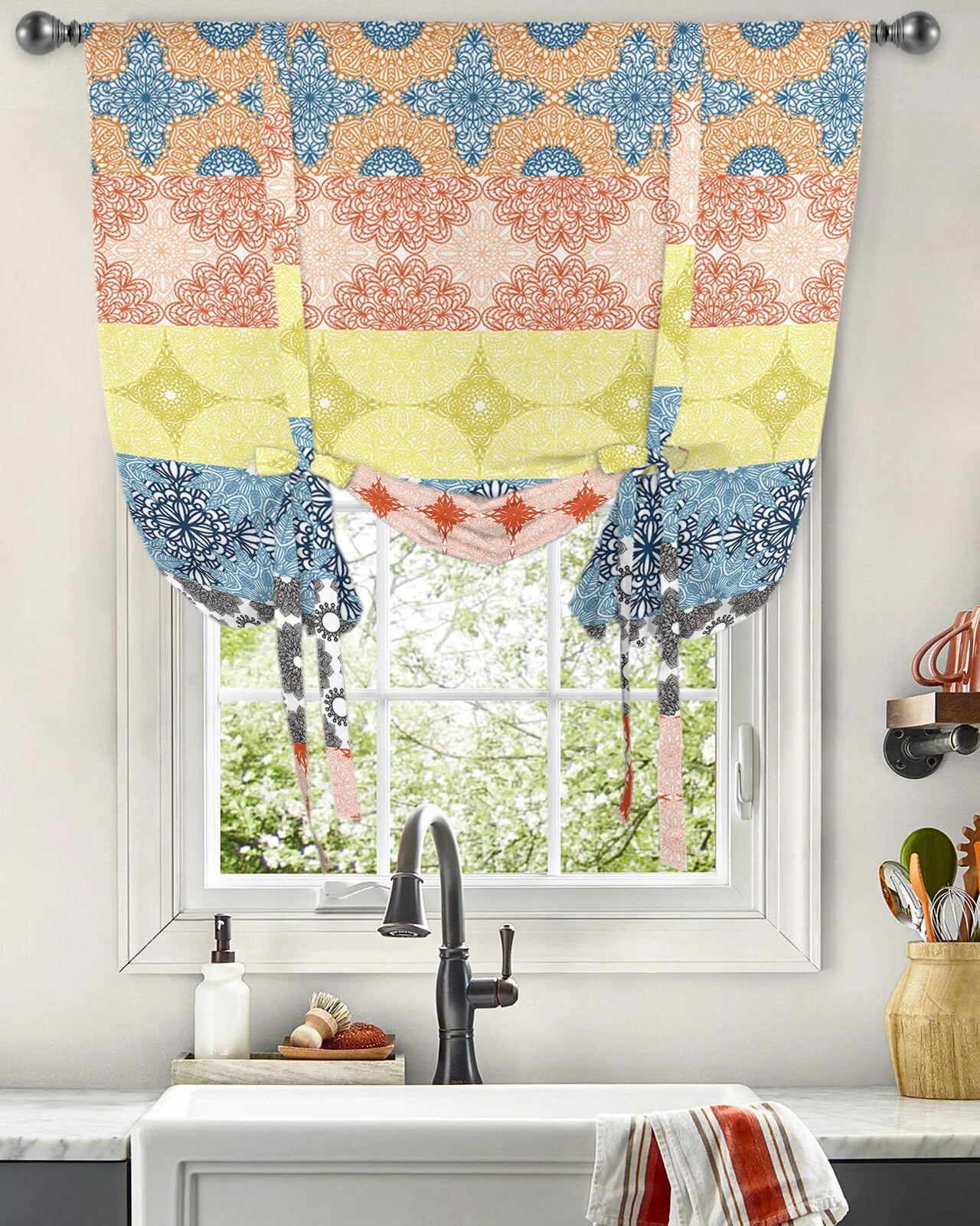 Bohemian Ethnic Style Window Curtain for Living Room Home Decor Blinds ...