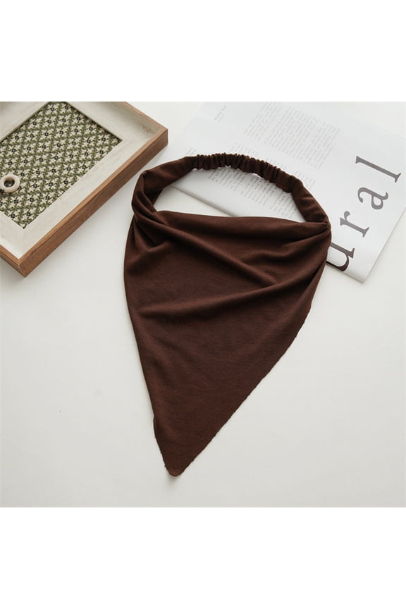 Bohemian Extra-Long Cotton Head Scarf, Large Boho Hair Wrap & Bandana,dark coffe brown