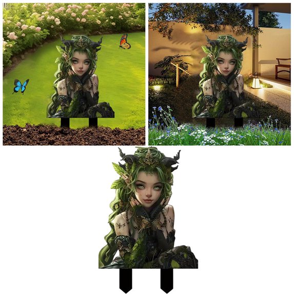 Bohemian Fairy Flower Pot Decoration Fairy Garden Decoration Home And Garden (Green )
