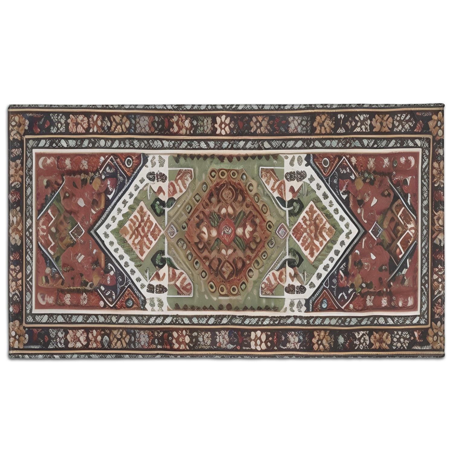 Bohemian Farmhouse Orange Vintage Boho Welcome Mats for House Country ...
