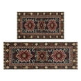 thumbnail image 1 of Bohemian Farmhouse Orange Vintage Kitchen Rug 2 Piece Cushioned and Non-Skid Washable Floor Backing Mat for Home Kitchen Decor or Office 17x29+17x47 Inch, 1 of 1