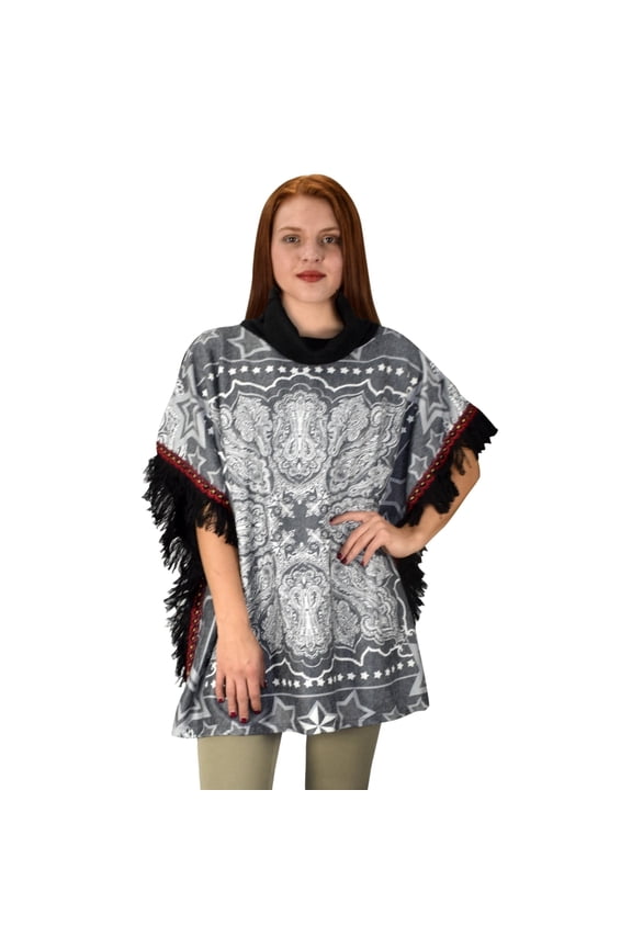 Bohemian Fashion Cowl Neck Winter Ponchos Sweaters Pullovers