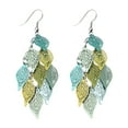 thumbnail image 1 of Bohemian Fashion Filigree Leaf Dangle Earrings for Women Long Chain Tassel Teardrop Leaves Ear Hook Earrings Party Jewelry Gift, 1 of 5
