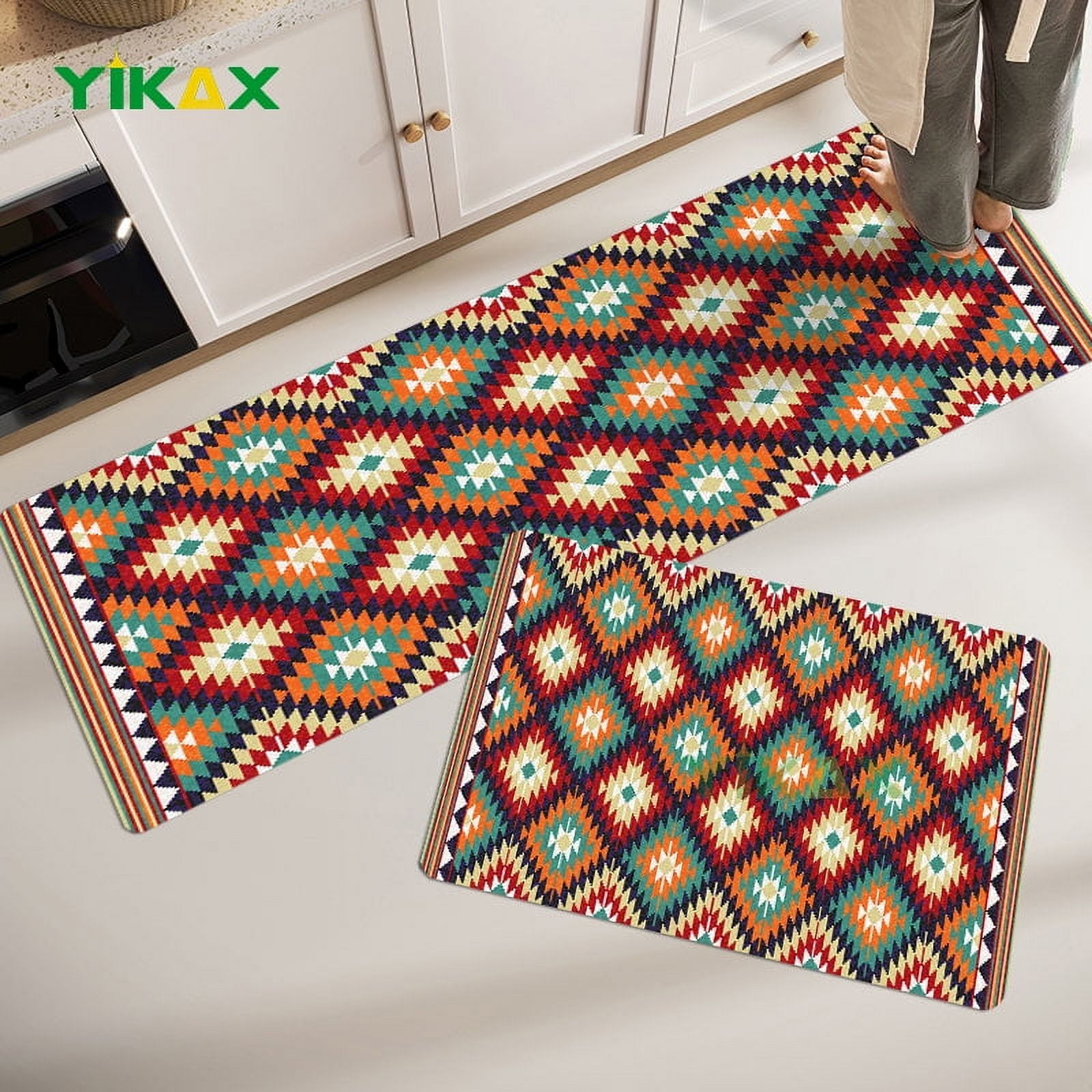Bohemian Flannel Kitchen Carpet Non-Slip Entrance Doormat Alfombra ...
