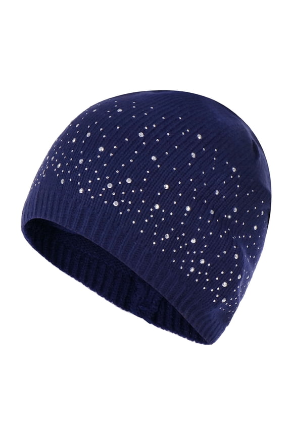 Bohemian Floppy Cloche Hat for Women Summer Beach Festival Sun Hat Warm Hat Fashion Dot Diamond Pullover Knitted Hat Outdoor Warm Knitted Woolen Hat