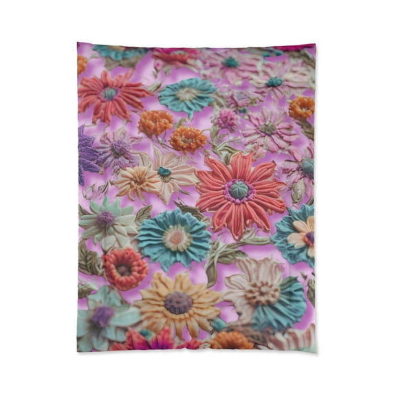 Bohemian Floral Comforter - Cozy Flower Print Bedding for a Vibrant Bedroom Decor