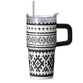 thumbnail image 1 of Bohemian Floral Insulated Cup 20oz with Lid & Straw - Stainless Steel Double Wall Vacuum Travel Mug, Leakproof Thermal Tumbler, 1 of 5