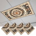 thumbnail image 1 of Bohemian Floral Magnetic Fluorescent Light Covers for Ceiling Lights 2x4 Feet, Vintage Boho Retro Ethnic Tribes Office Classroom Kitchen Drop Ceiling Light Covers Lighting Filters Shade Panel 4 Packs, 1 of 9