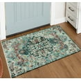 thumbnail image 1 of Bohemian Floral Medallion Area Rug - 2x3 Beige Small Bathroom Rug Soft Bedroom Mat, Transitional Non Slip Machine Washable Indoor Throw Floor Carpet for Kitchen Sink Doorway Foyer, 1 of 6
