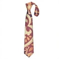 thumbnail image 1 of Bohemian Floral Men's Tie - Retro Ethnic Pattern Satin Necktie for Groom, Prom & Formal Events, 3.34" Wide Wrinkle-Free Business Tie with Elegant Finish, 1 of 5