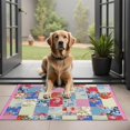 thumbnail image 1 of Bohemian Floral Patchwork Non-Slip Entryway Door Mat,Boho Indoor Decor Durable Low Plush Door Mat,Washable Welcome Rug for Patio Hallway Home Decor 20x32 Inches, 1 of 7