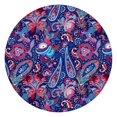 thumbnail image 1 of Bohemian Floral Pattern Fitted Tablecloth Round with Elastic 44 Inch Fits 38 to 42 Tables Easy Maintenance Cover Gatherings, 1 of 7