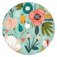thumbnail image 1 of Bohemian Floral Print Round Tablecloth with Elastic Edge - Vibrant Colorful Table Cover for Kitchen Dining Patio Party - Fits 52 to 56 Inch Round Tables, 1 of 7