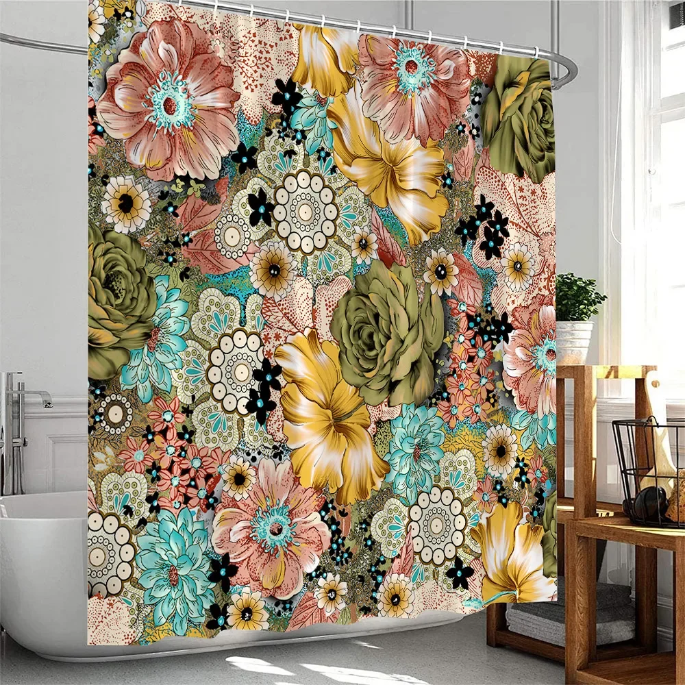 Boho Bathroom Shower Curtains