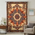 thumbnail image 1 of Bohemian Flower Sheer Curtains 54 Inches Long, Boho Tribal Colorful Distressed Printed Light Filering Curtains, Breathable Simi Curtain Privacy Drapes for Kitchen Bathroom Small Window Treatment, 1 of 9