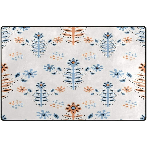 Bohemian Flowers Area Rugs Colorful Large Non-Slip Floor Mat Decorative Carpets Doormat for Kitchen Living Dining Dorm Playing Room Bedroom 31 x 20inch