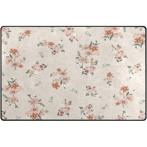 Bohemian Flowers Area Rugs Colorful Large Non-Slip Floor Matative Carpets Doormat for Kitchen Living Dining Dorm Playing Room Bedroom 31 x 20inch Home Decor