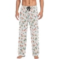 thumbnail image 1 of Bohemian Flowers Ghost Pajama Pants, Men's Lounge Pants Light with Drawstring and Pockets, Christmas New Year Birthday Father's Day Gifts, 1 of 7