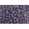 thumbnail image 1 of Bohemian Flowers Purple Area Rugs Colorful Large Non-Slip Floor Mat Decorative Carpets Doormat for Kitchen Living Dining Dorm Playing Room Bedroom 60 x 39inch, 1 of 7