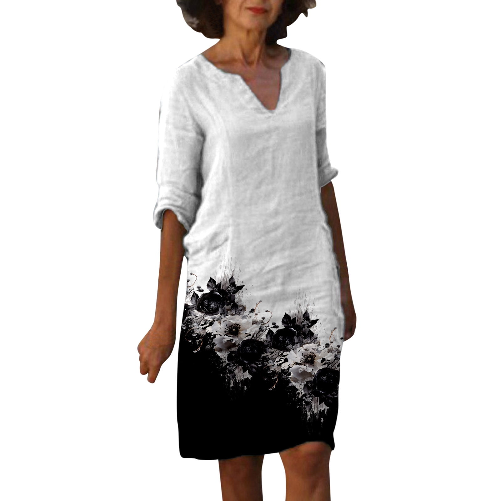 Bohemian Flowy Smocked Dresses Summer Dresses for Women 2024 Flowy