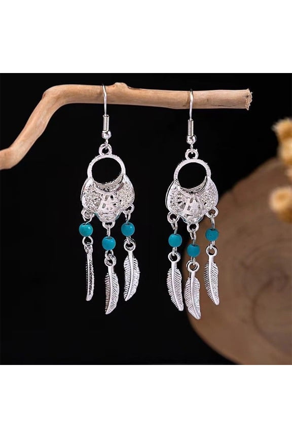 Bohemian Fringe Earrings Set - 2pcs Ethnic Tassel Drop Earrings for Women