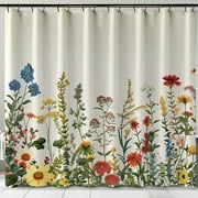 Bohemian Garden Bliss Shower Curtain Vibrant Floral Print for a Charming Bathroom Upgrade