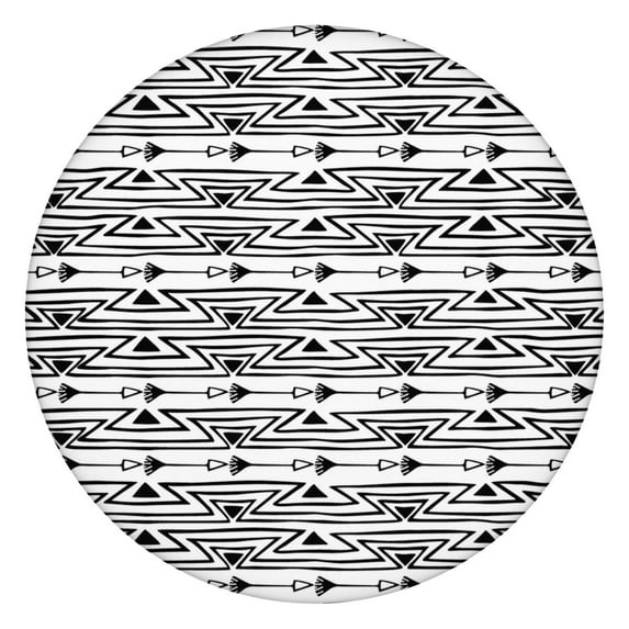 Bohemian Garden Party Tablecloth 44 Inch Round, Floral Spill-Resistant Elastic Fitted for 38-42 Inch Tables