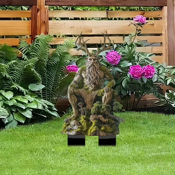 Bohemian Garden Stakes Decor, Acrylic Hummingbird Yard Ornaments, Weatherproof Outdoor Decorations for Patio Flower Beds(Green,B)